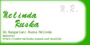 melinda ruska business card